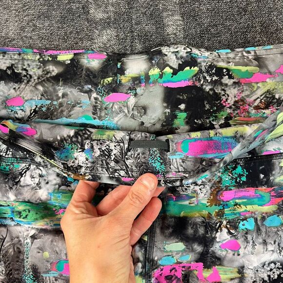 Lululemon Fast and Free High-Rise Crop 23" Inseam Paint Drift Multi Pants 14 - Picture 4 of 10